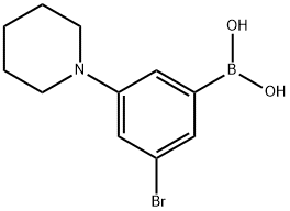 3-Bromo-5-(piperidin-1-yl)phenylboronic acid Struktur