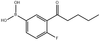 3-Butylcarbonyl-4-fluorophenylboronic acid Struktur