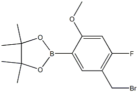 2-[5-(Bromomethyl)-4-fluoro-2-methoxyphenyl]-4,4,5,5-tetramethyl-1,3,2-dioxaborolane Struktur