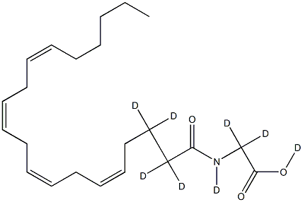 Arachidonoyl Glycine-d8 Struktur