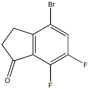 4-broMo-6,7-difluoro-2,3-dihydroinden-1-one Struktur