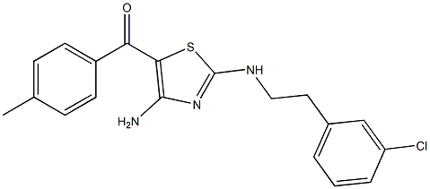 (4-aMino-2-((3-chlorophenethyl)aMino)thiazol-5-yl)(p-tolyl)Methanone Struktur