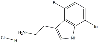 2-(7-BroMo-4-fluoro-1H-indol-3-yl)-ethylaMine hydrochloride Struktur