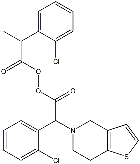 Methyl (2R)-(o-chlorophenyl)-[(2S)-(o-chlorophenyl)-[6,7-dihydro thieno[3,2-c]pyridine-5(4H)-yl] acetyloxy] acetate Struktur