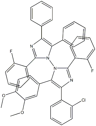 2.2'-Bis(2-fluorophenyl)-4-(2-chlorophenyl)-5-(3,4-diMethoxyphenyl)-4',5'-diphenyl-1,1'-biiMidazole Struktur