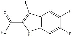 5,6-difluoro-3-iodo-1H-indole-2-carboxylic acid Struktur