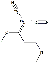 2-[3-(DiMethylaMino)-1-Methoxy-2-propen-1-ylidene]-propanedinitrile-13C3 Struktur