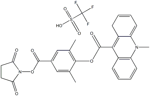 2',6'-DiMethyl-4'-(N-succiniMidyloxycarbonyl)phenyl 10-Methyl-9-acridinecarboxylate TrifluoroMethanesulfonate Struktur