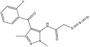 2-Azido-N-[4-(2-fluorobenzoyl)-1,3-diMethyl-1H-pyrazol-5-yl]-acetaMide Struktur