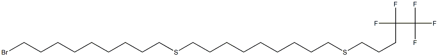 9-[[9-[(4,4,5,5,5-Pentafluoropentyl)thio]nonyl]thio]nonyl BroMide Struktur