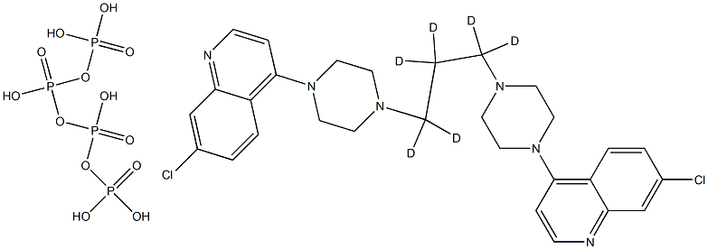 4,4'-(1,3-Propanediyldi-4,1-piperazinediyl)bis[7-chloroquinoline]-d6 Tetraphosphate Struktur