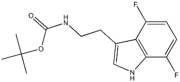 [2-(4,7-Difluoro-1H-indol-3-yl)-ethyl]-carbaMic acid tert-butyl ester Struktur