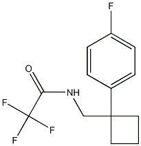 2,2,2-trifluoro-N-((1-(4-fluorophenyl)cyclobutyl)Methyl)acetaMide Struktur