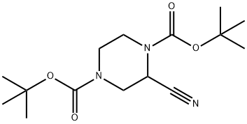 DI-TERT-BUTYL 2-CYANOPIPERAZINE-1,4-DICARBOXYLATE Struktur