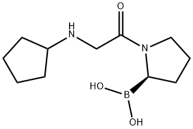 (2S)-1-[2-(Cyclopentylamino)acetyl]pyrrolidine-2-boronic acid Struktur