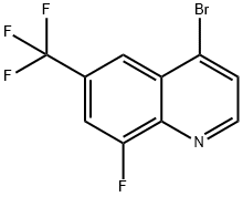 4-broMo-8-fluoro-6-(trifluoroMethyl)quinoline Struktur