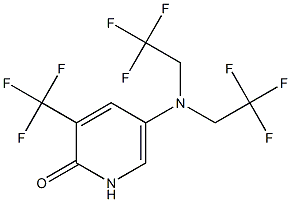 5-(bis(2,2,2-trifluoroethyl)aMino)-3-(trifluoroMethyl)pyridin-2(1H)-one Struktur