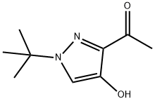 1-(1-tert-butyl-4-hydroxy-1H-pyrazol-3-yl)ethanone Struktur