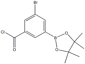 3-broMo-5-(4,4,5,5-tetraMethyl-1,3,2-dioxaborolan-2-yl)benzoyl chloride Struktur