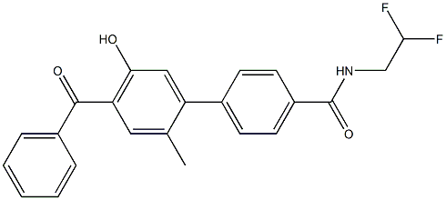 4'-benzoyl-N-(2,2-difluoroethyl)-5'-hydroxy-2'-Methyl-[1,1'-biphenyl]-4-carboxaMide Struktur