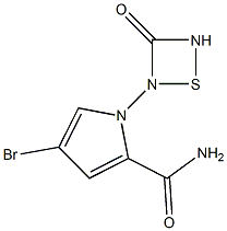 4-broMo-1-thioureido-1H-pyrrole-2-carboxaMide Struktur