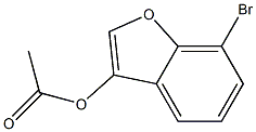 7-broMobenzofuran-3-yl acetate Struktur