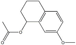 1,2,3,4-tetrahydro-7-Methoxynaphthalen-1-yl acetate Struktur