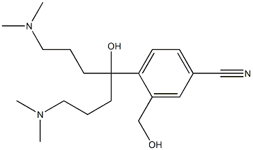 4-(1,7-bis(diMethylaMino)-4-hydroxyheptan-4-yl)-3-(hydroxyMethyl)benzonitrile Struktur