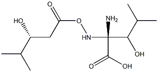 3-Hydroxyleucine (2R,3R)-2-aMino-3-hydroxy-4-Methyl-valeric acid Struktur