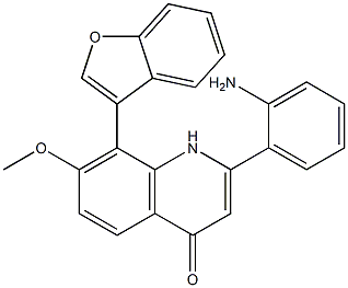 2-(2-aMinophenyl)-8-(benzofuran-3-yl)-7-Methoxyquinolin-4(1H)-one Struktur