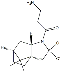 3-aMino-1-((3aR,6S,7aS)-8,8-diMethyl-2,2-dioxidohexahydro-1H-3a,6-Methanobenzo[c]isothiazol-1-yl)propan-1-one Struktur