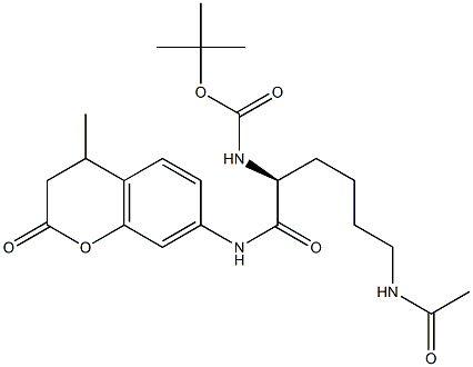 tert-butyl (S)-6-acetaMido-1-(4-Methyl-2-oxo-3,4-dihydro-2H-chroMen-7-ylaMino)-1-oxohexan-2-ylcarbaMate Struktur