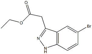 (5-BroMo-1H-indazol-3-yl)-aceticacidethylester Struktur