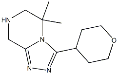 5,5-DiMethyl-3-(tetrahydro-pyran-4-yl)-5,6,7,8-tetrahydro-[1,2,4]triazolo[4,3-a]pyrazine Struktur