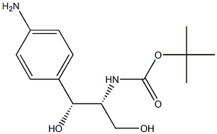 tert-butyl (1R,2R)-1-(4-aMinophenyl)-1,3-dihydroxypropan-2-ylcarbaMate Struktur