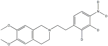 [4-[2-(6,7-DiMethoxy-3,4-dihydro-1H-isoquinolin-2-yl)ethyl]phenyl]aMine-d4 Struktur