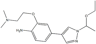 2-(2-(diMethylaMino)ethoxy)-4-(1-(1-ethoxyethyl)-1H-pyrazol-4-yl)aniline Struktur