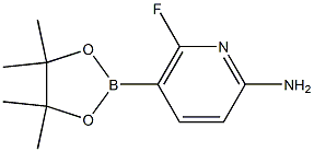 6-Fluoro-5-(4,4,5,5-tetraMethyl-[1,3,2]dioxaborolan-2-yl)-pyridin-2-ylaMine Struktur