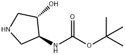 [(3S,4S)-4-Hydroxypyrrolidin-3-yl]carbaMic acid tert-butyl ester Struktur