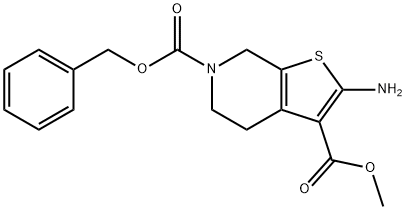 2-AMino-4,7-dihydro-5H-thieno[2,3-c]pyridine-3,6-dicarboxylic acid 6-benzyl ester 3-Methyl ester Struktur