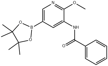 N-(2-Methoxy-5-(4,4,5,5-tetraMethyl-1,3,2-dioxaborolan-2-yl)pyridin-3-yl)benzaMide Struktur