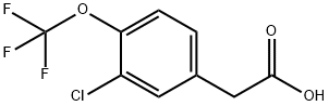 3-Chloro-4-(trifluoromethoxy)-phenylacetic acid Struktur