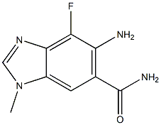 5-aMino-4-fluoro-1-Methyl-1H-benzo[d]iMidazole-6-carboxaMide Struktur