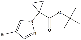 1-(4-BroMo-pyrazol-1-yl)-cyclopropanecarboxylic acid tert-butyl ester Struktur