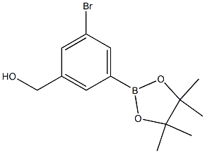 (3-broMo-5-(4,4,5,5-tetraMethyl-1,3,2-dioxaborolan-2-yl)phenyl)Methanol Struktur