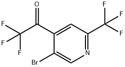 1-(5-broMo-2-(trifluoroMethyl)pyridin-4-yl)-2,2,2-trifluoroethanone Struktur