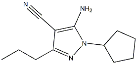 5-aMino-1-cyclopentyl-3-propyl-1H-pyrazole-4-carbonitrile Struktur