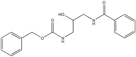 benzyl (3-benzaMido-2-hydroxypropyl)carbaMate Struktur