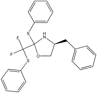 (4S)-4-Benzyl-2-(difluoro(phenylthio)Methyl)-2-(phenylthio)oxazolidine Struktur