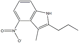 3-Methyl-4-nitro-2-propyl-1H-indole Struktur